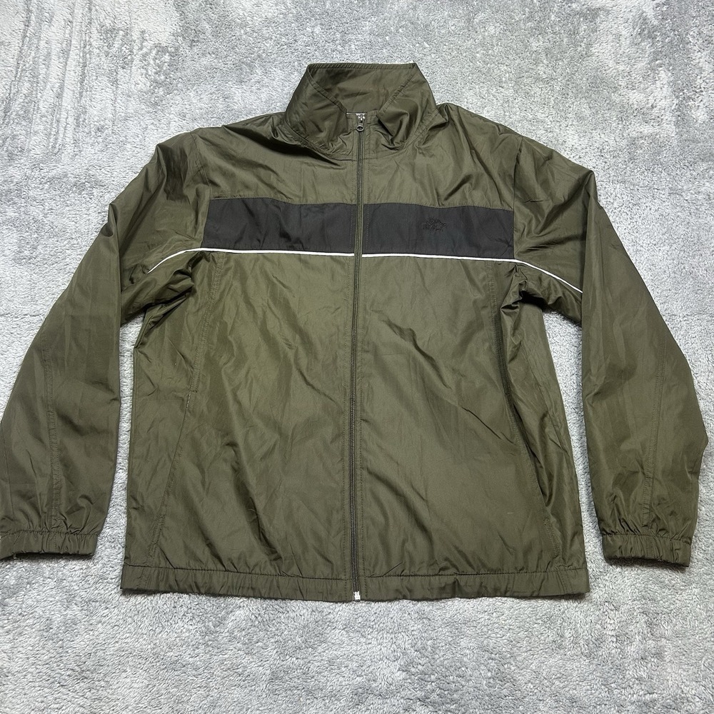 Vintage Starter Jacket Full Zip Windbreaker Men's‎ L Green Blank Logo Mesh 90's